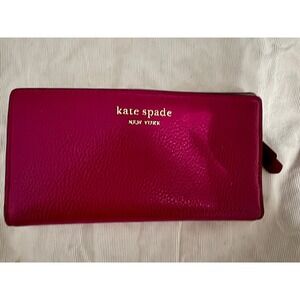 Kate‎ Spade Cameron Street Stacy hot pink bifold large continental wallet
